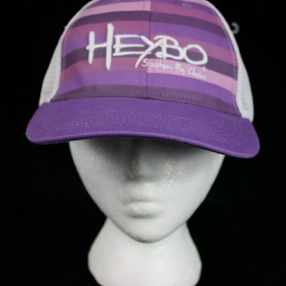 HEYBO Purple Stripes Hat/Cap Snap-Back Brand. - Picture 2 of 6